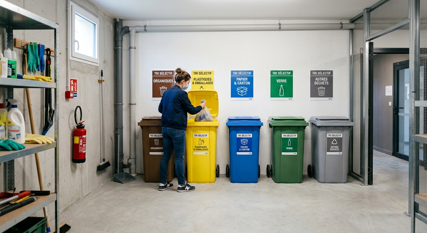 Gestion des poubelles copropri&eacute;t&eacute;