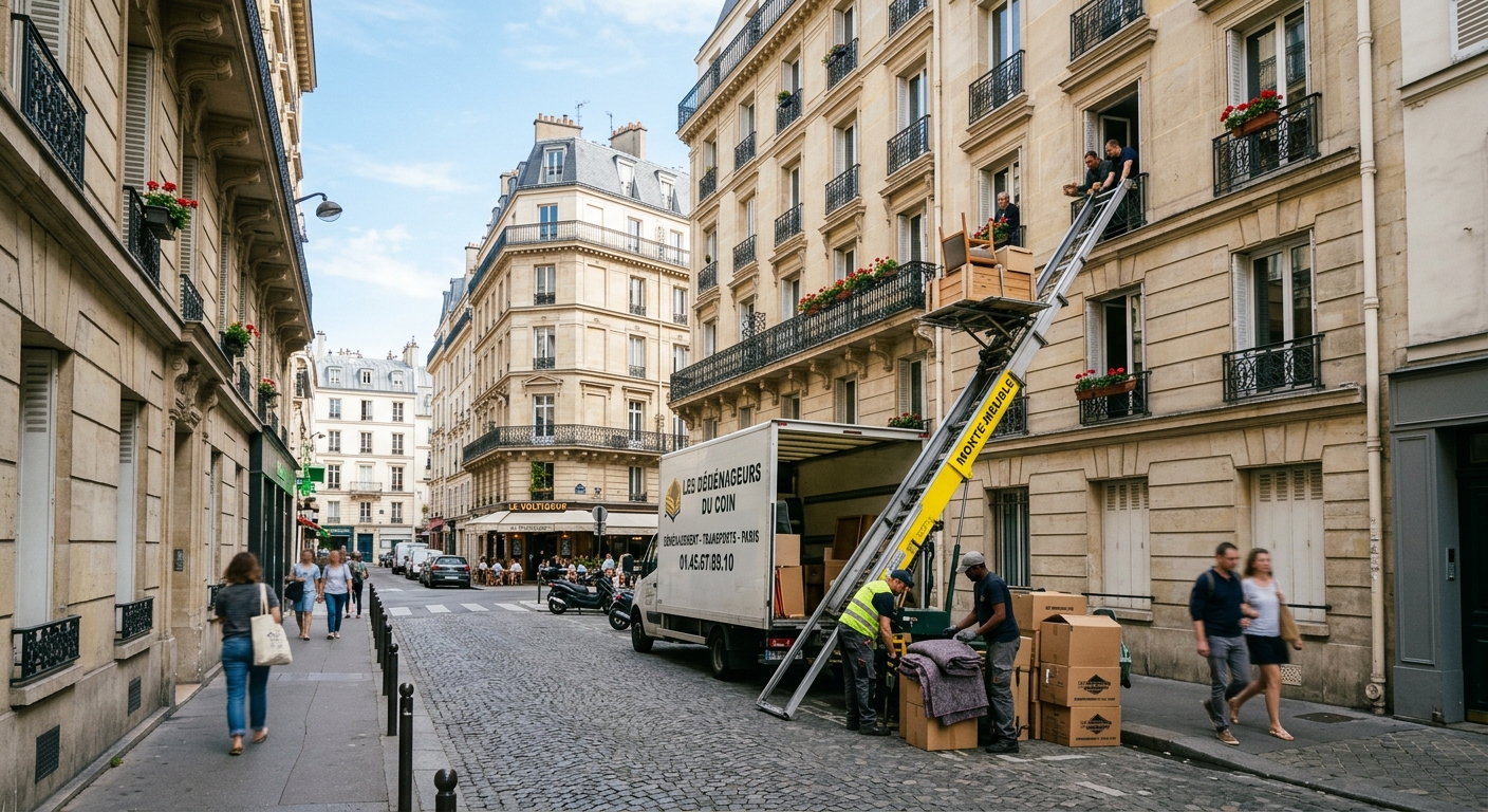D&eacute;barras appartement avec monte-meuble en &Icirc;le-de-France