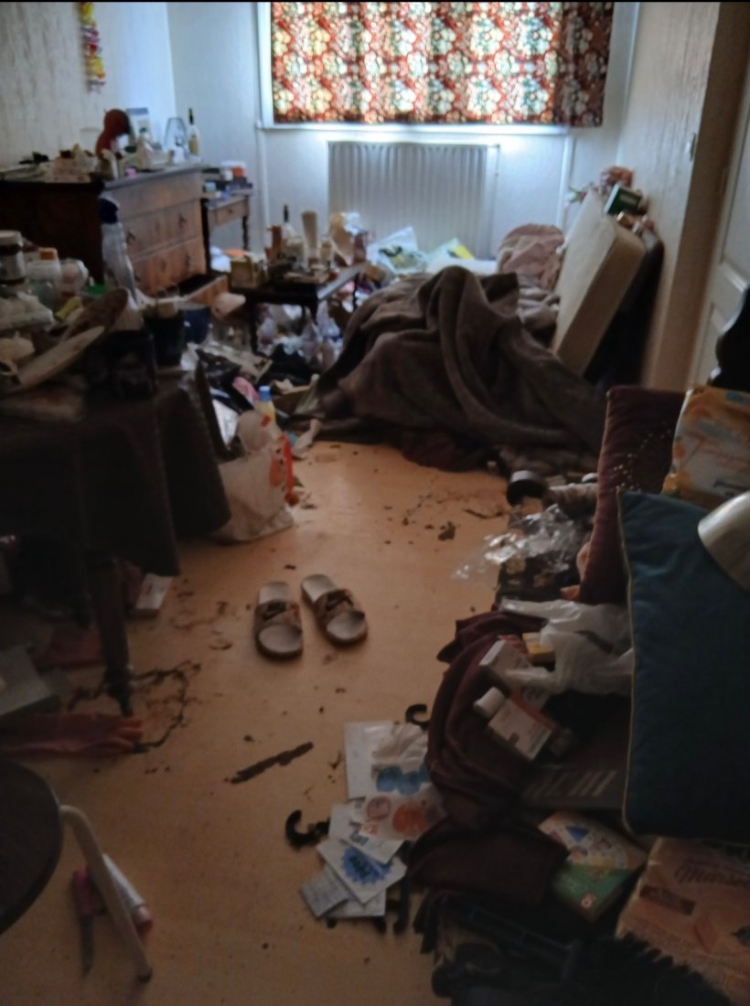 Débarras syndrome Diogène, photos avant/après chantier