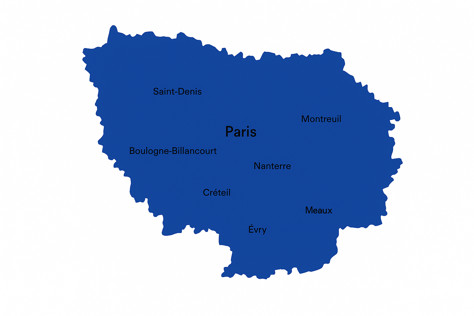 Carte &Icirc;le-de-France